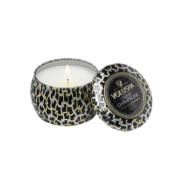 Voluspa Crisp Champagne Mini Tin Candle 25timer