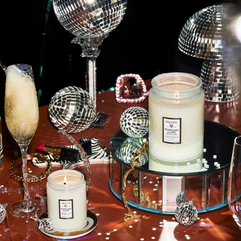 Voluspa Sparkling Cuvée Large Glass Jar 100timer