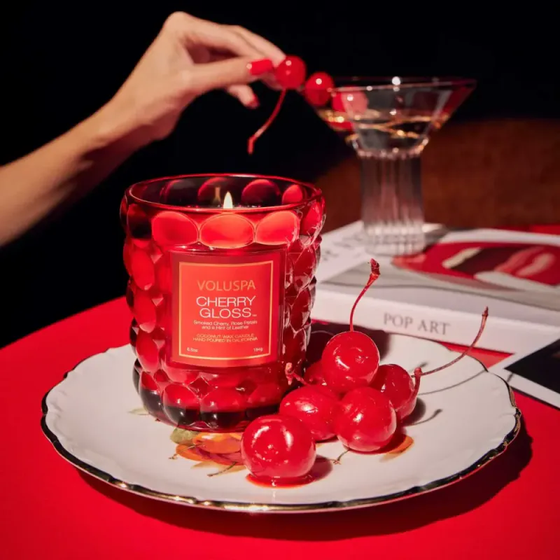 Voluspa Cherry Gloss Classic Boxed Candle 60timer
