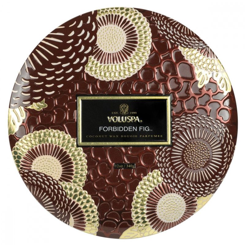 Voluspa Forbidden Fig 3-Wick Tin Candle 40timer