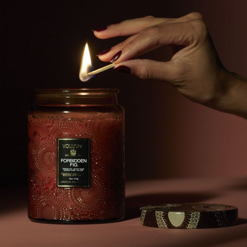 Voluspa Forbidden Fig Large Jar Candle 100timer