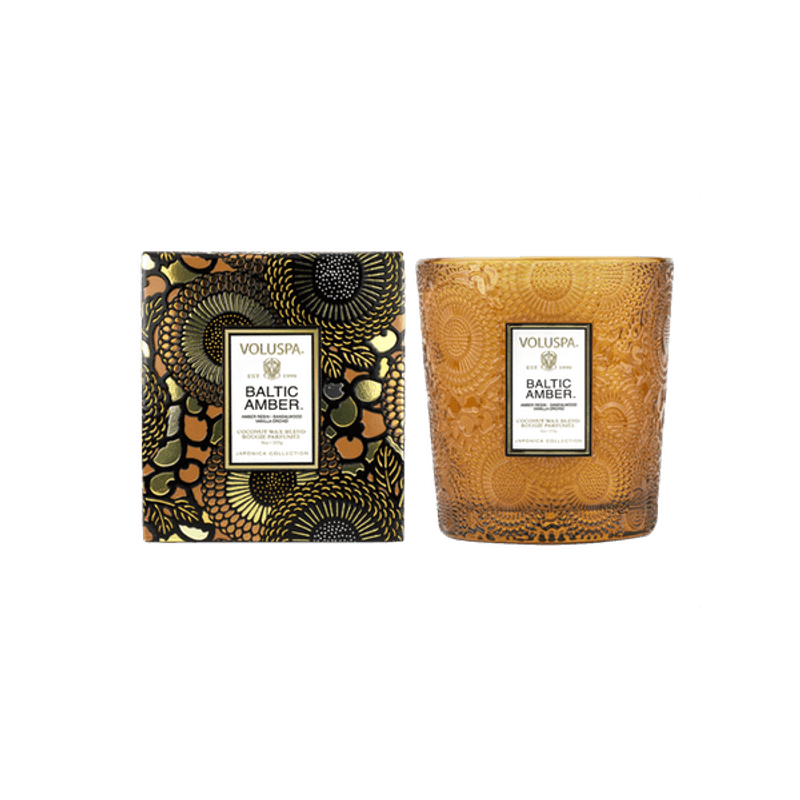 Voluspa Baltic Amber Classic Boxed Candle 60 timer