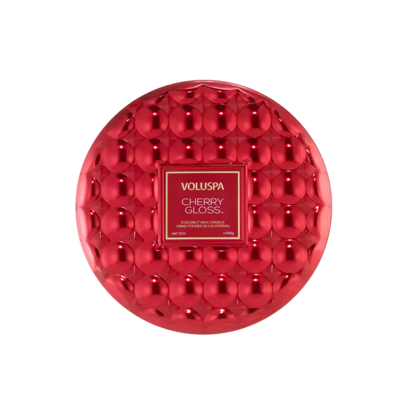 Voluspa Cherry Gloss 3-Wick Tin Candle 40timer