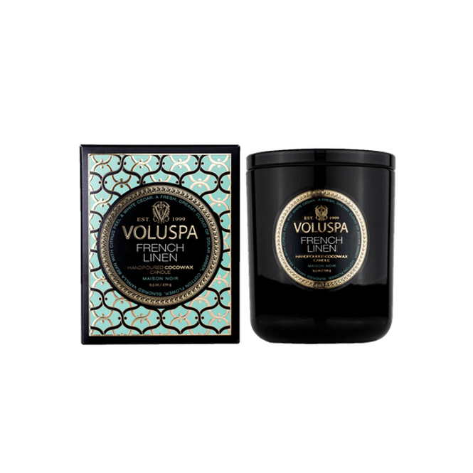 Hovedbilde Voluspa French Linen Classic Boxed Candle 60timer