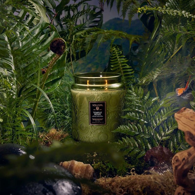 Voluspa Temple Moss LUXE Jar Candle 140timer