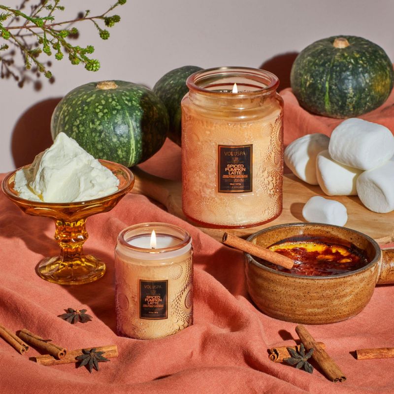 Voluspa Spiced Pumpkin Latte Small Jar Candle 50timer